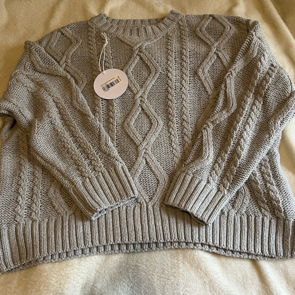 Princess Polly Anaya Oversized Cable Knit Sweater L/XL - Picture 3 of 6